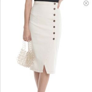 Astr Eileen Button Up Skirt